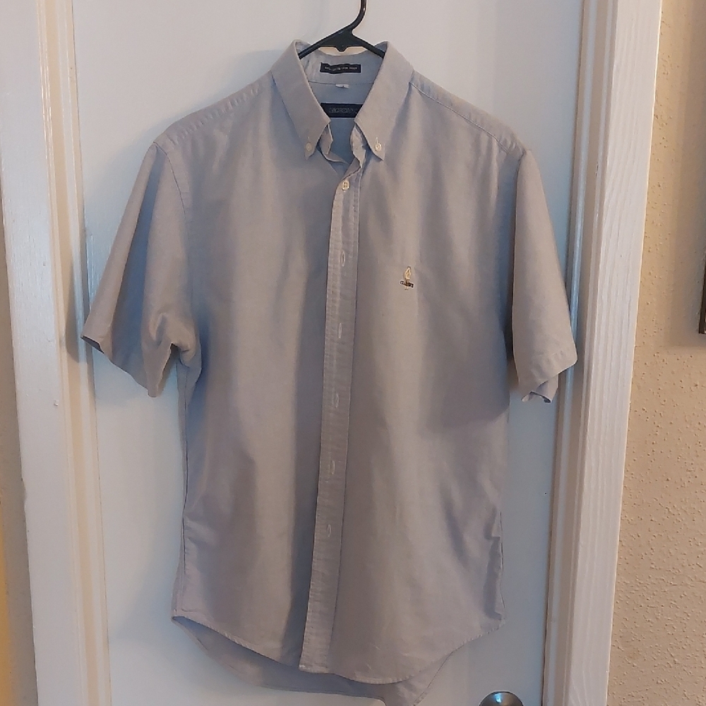 Classics Blue Casual Button Down Shirt with Traditional Collar